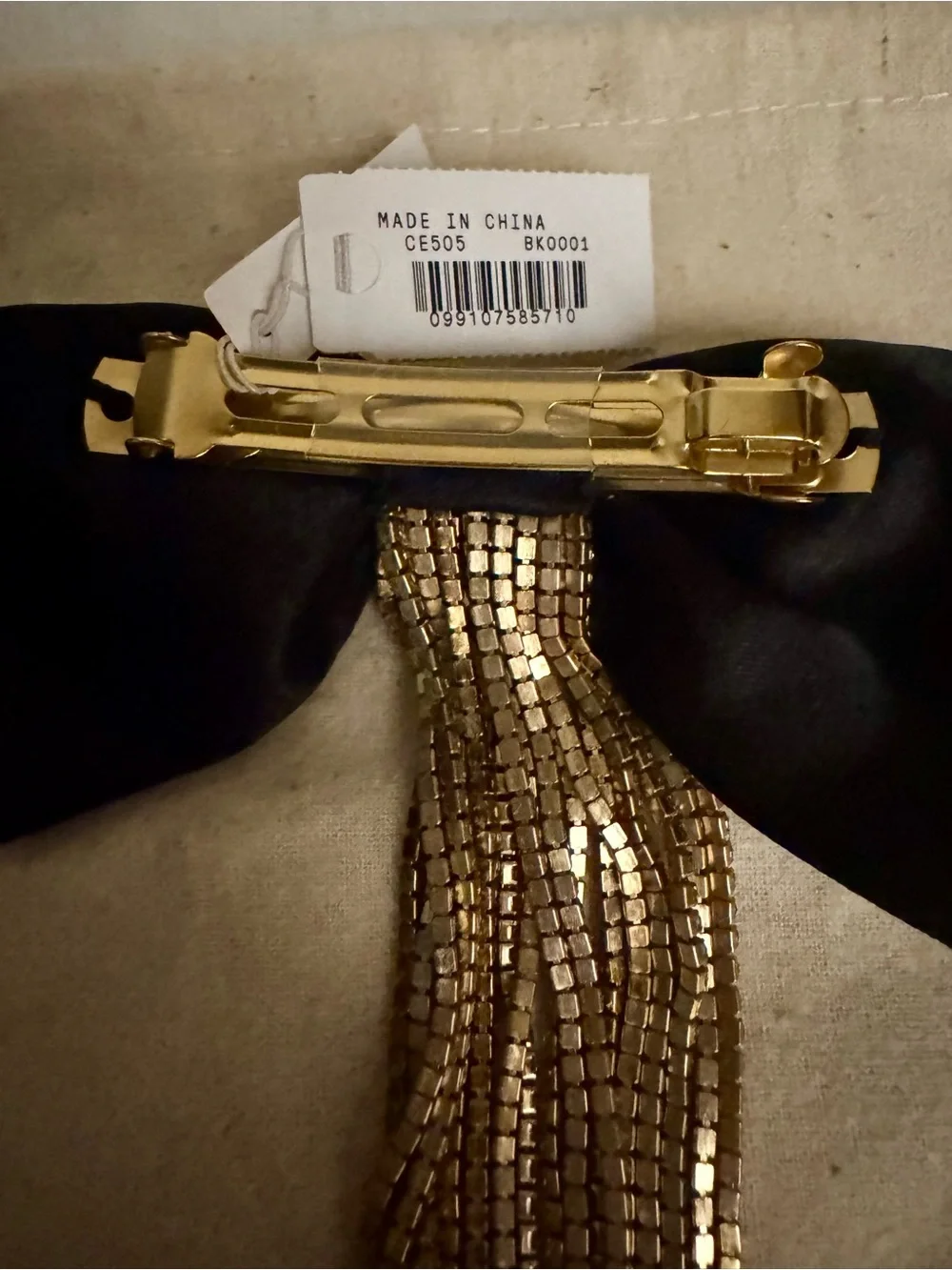 NWT J.Crew satin and rhinestone hair bow (Item CE505)